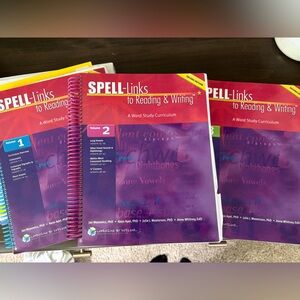 SPELL-Links to Reading & Writing Volume 1-3- Pink & Purple Spiral Workbook